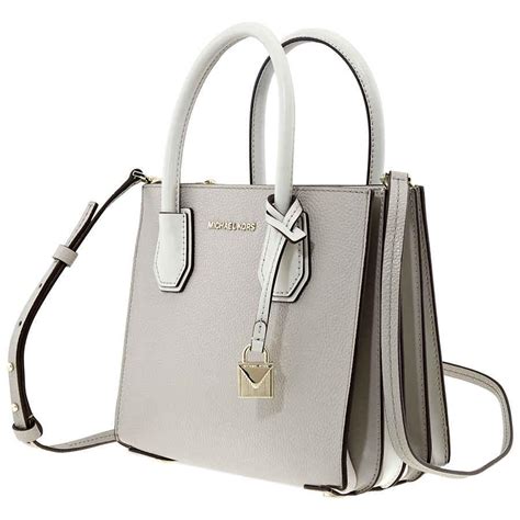 Michael Kors MK Audrey Pebble Grey Leather Satchel Excellent 